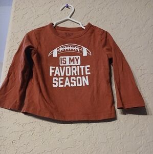 Rust Long Sleeve Shirt with Football Graphic